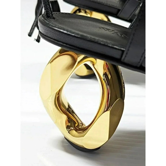 JW Anderson Women's Lamb Ankle Tie Chain High Heel Sandals Size 37 (MSRP $850) - Picture 9 of 12